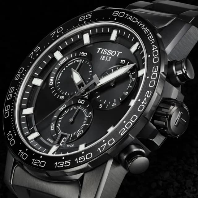 【TISSOT 天梭 官方授權】SUPERSPORT CHRONO 三眼計時石英腕錶 雙11 特惠 推薦(T1256173305100)