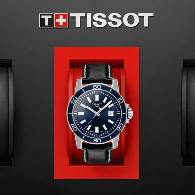 【TISSOT 天梭 官方授權】SUPERSPORT GENT  紳士簡約石英腕錶 七夕 情人節 送禮 推薦(T1256101604100)