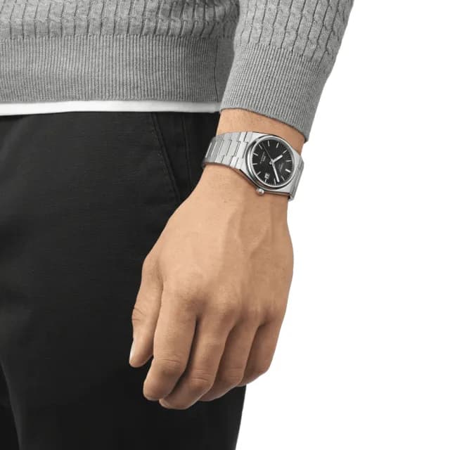 【TISSOT 天梭 官方授權】PRX系列 80小時動力儲存機械腕錶 七夕 情人節 送禮 推薦(T1374071105100)
