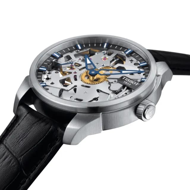【TISSOT 天梭 官方授權】T-COMPLICATION 時尚鏤空機械腕錶 畢業禮物 送禮 推薦(T0704051641100)