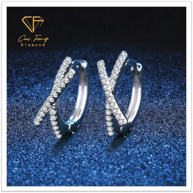 【CF鑽飾】耳環 莫桑鑽《相遇》(雙11限定  耳釘 耳針 耳飾 求婚 生日 聖誕 交換禮物)