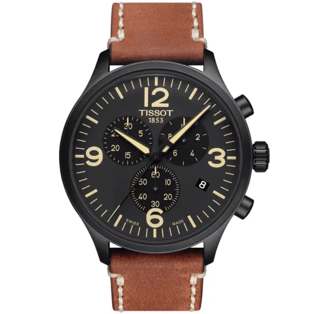 【TISSOT 天梭 官方授權】CHRONO XL 韻馳系列 三眼計時石英腕錶 七夕 情人節 送禮 推薦(T1166173605700)