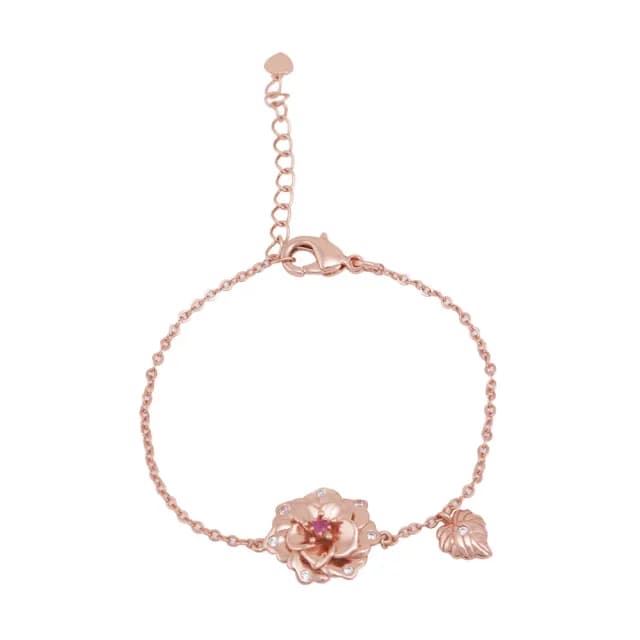 【雨揚】【週年慶】花開富貴紅寶石牡丹開運手鍊