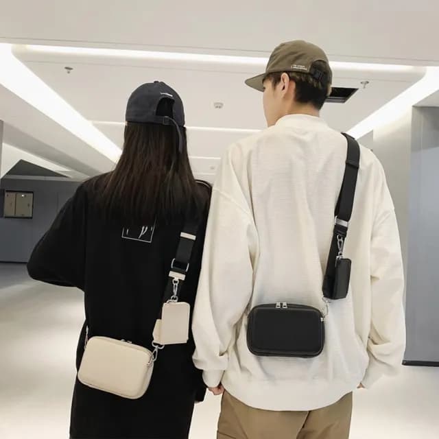 【LEEHER】父親節禮物 小方包/盒子包/韓國包包/包包男/斜背包/側背包/流行包包/男生包包/潮牌/日系包包/相