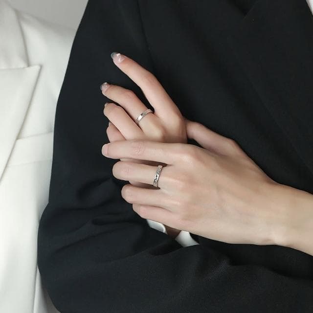 【KT DADA】可調節戒指 情人節禮物 送男友 送女友  紀念禮物 指環 對戒 純銀戒指 情侶對戒 情侶 個性戒指