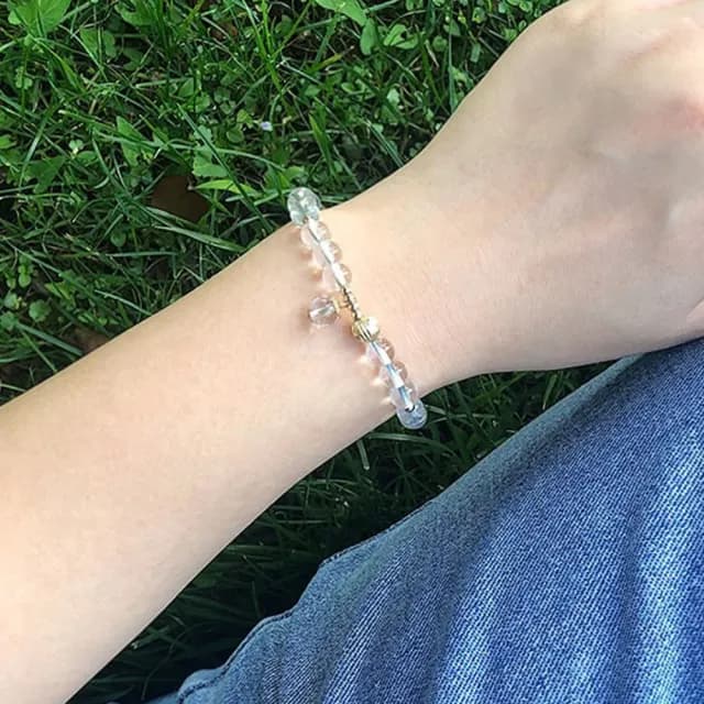 【KT DADA】雙11 包包 平安手鍊 女生禮物 白水晶手鍊 水晶手鍊 手環 手鍊串珠 手串 水晶串珠 招