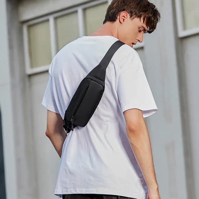【LEEHER】父親節禮物 潮牌新款/男士包包/男生包包/胸包男/尼龍牛津布/運動包包/單肩包/斜挎包/日系小背包