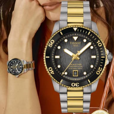 【TISSOT 天梭】SEASTAR1000海星系列 潛水機械腕錶 母親節 禮物 推薦(T1208072205100)