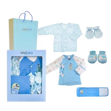 【VIVIBABY】100%純棉 套裝 新生兒禮盒 彌月禮盒 送禮自用(親膚透氣 100%MIT台灣製造)