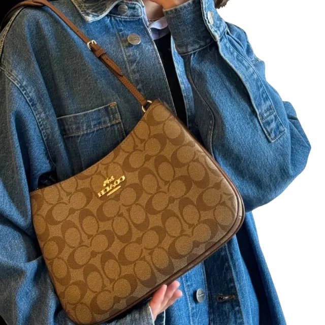 【COACH】COACH PENELOPE經典Logo單肩手袋扁包(贈原廠防塵袋紙袋七夕情人節)