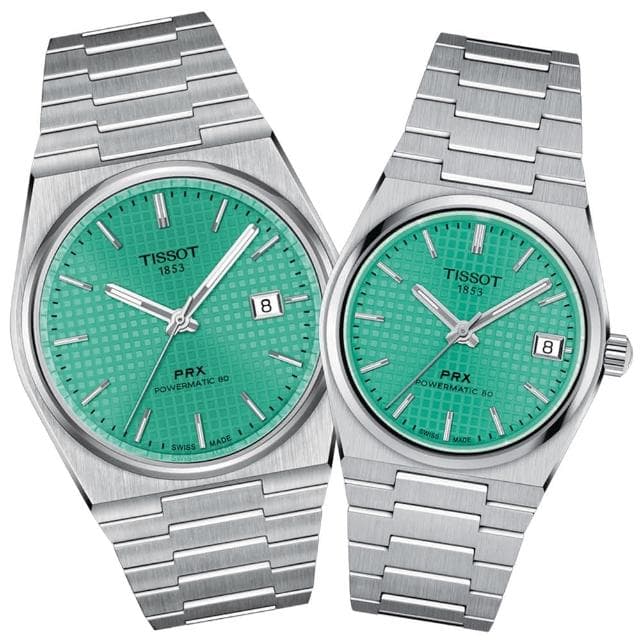 【TISSOT 天梭】PRX系列 復刻機械對錶 母親節 禮物 推薦(T1374071109101/T1372071109101)