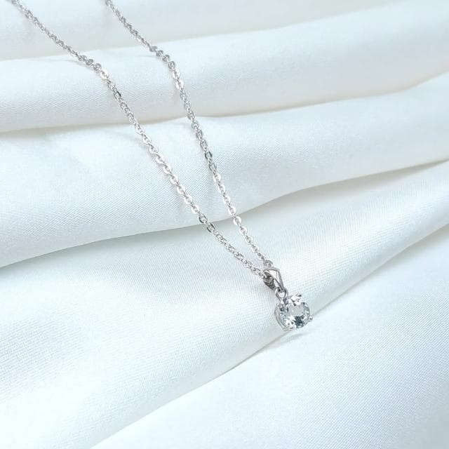 【KATROY】純銀項鍊．天然拓帕石｜璀璨閃耀．4mm/5mm(禮物推薦)
