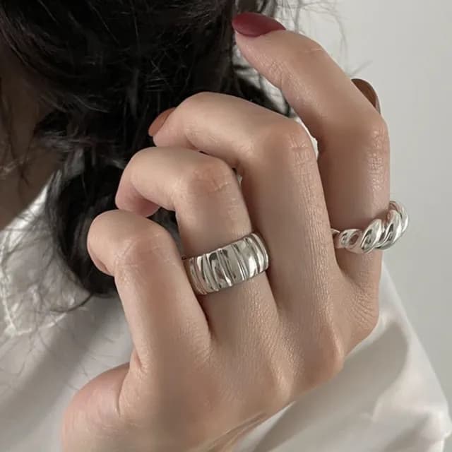 【LEEHER】女生/戒指/情侶戒指/925純銀戒指/復古戒指/戒指女ins/可調節戒指/情侶禮物/女友生日