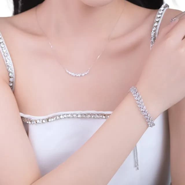 【LEEHER】女生手鍊/手環/純銀手鍊/S925/銀飾品/莫桑鋯手鍊/生日禮物/微型手鍊/細手鍊/閨蜜手鍊