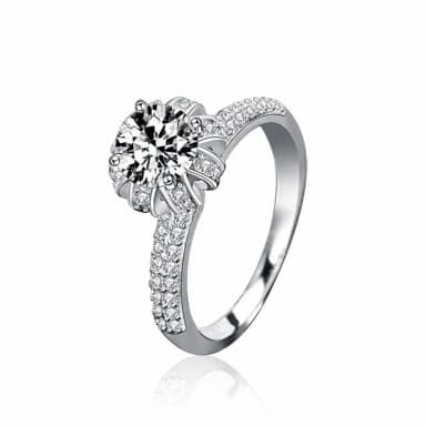 【KT DADA】包包 一克拉戒指 新娘飾品 求婚戒指 銀戒 小禮物 指環 鑽戒 純銀戒指 鑽石戒指 單鑽鑽戒