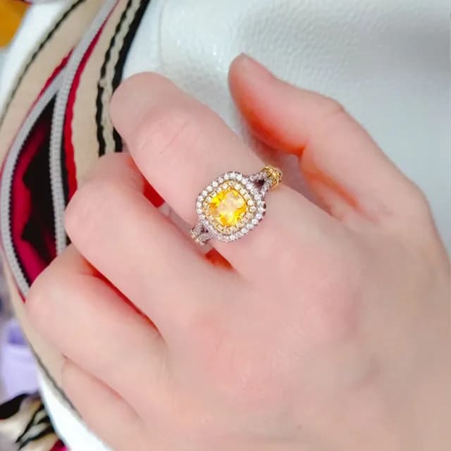 【KT DADA】雙11 包包 歐美戒指 結婚鑽戒 高級珠寶 送長輩 禮物 鑽戒 指環 純銀戒指 黃鑽石戒指