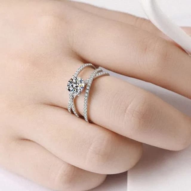 【MoonDy】情人節禮物 包包 歐美鑽戒 婚戒 仿真鑽石 造型戒指 純銀戒指 鑽石戒指 銀戒 指環 ins戒指 戒子