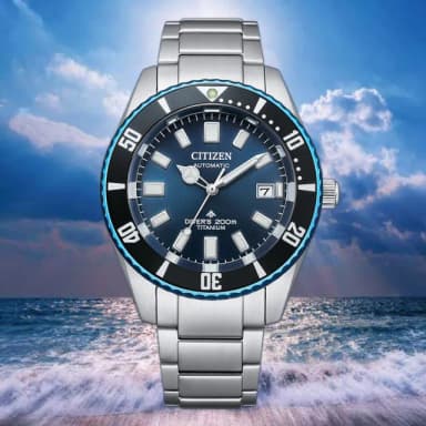 【CITIZEN 星辰】PROMASTER 35週年限量 鈦 1977征服潛水機械錶 特殊氣瓶包裝 母親節 禮物 男錶(NB6026-56L)