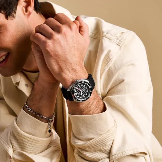 【FOSSIL】Breaker 波浪紋 1970經典潛水手錶-42mm 禮物 送禮 推薦(FS6062)