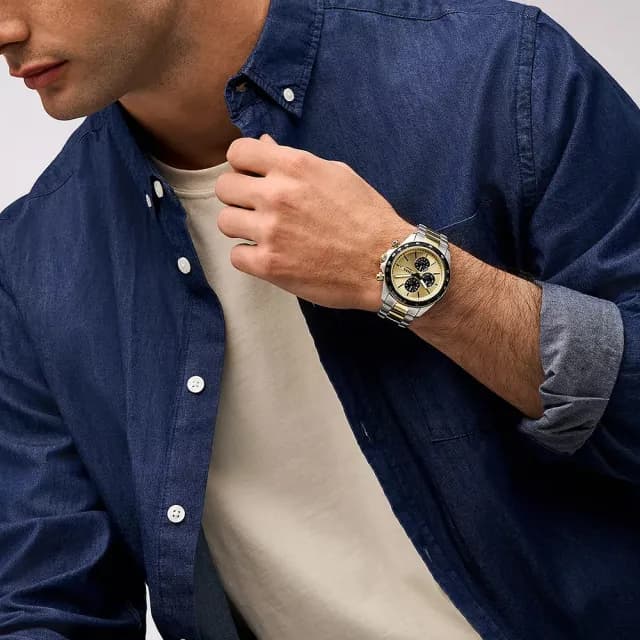 【FOSSIL】Autocross 三眼多功能手錶-42mm 禮物 送禮 推薦(BQ2876)