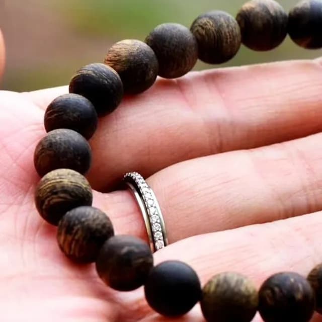 【LEESA】黑油老料手鍊 開運手鍊 招貴人 禮物 佛珠 送長輩 保平安 沉香手串 圓珠手鍊 避邪