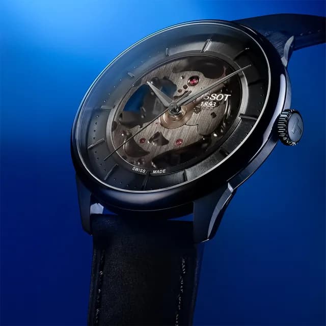 【TISSOT 天梭 官方授權】杜魯爾 鏤空版80小時動力機械錶-39mm 七夕 情人節禮物(T1398363644100)
