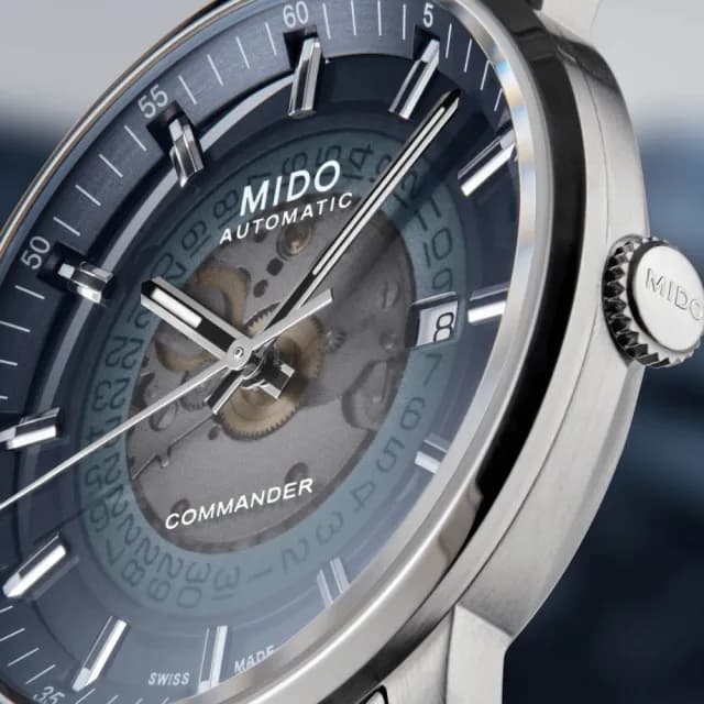 【MIDO 美度】香榭系列 漸層透視機械腕錶 父親節 禮物 送禮 推薦(M0214071141101)