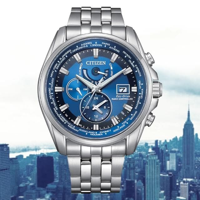 【CITIZEN 星辰】GENTS 光動能 萬年曆 電波對時 男錶 父親節 送禮 禮物推薦(AT9120-89L)