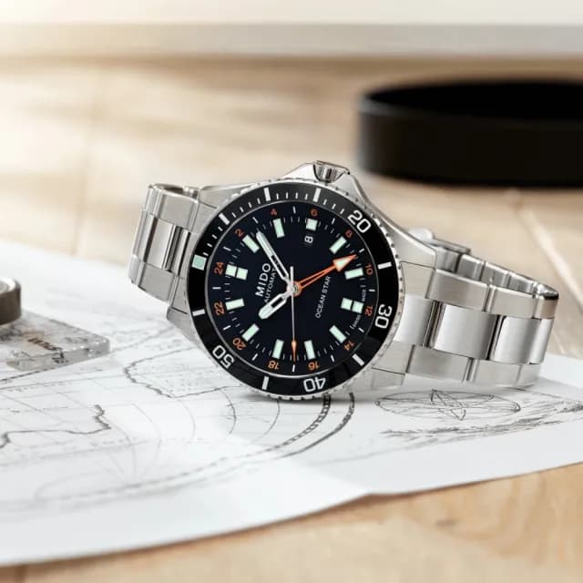 【MIDO 美度】OCEAN STAR GMT 海洋之星 陶瓷圈 機械腕錶 父親節 禮物 送禮 推薦(M0266291105101)