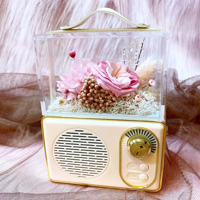 【OSTARA FLORIST 奧斯塔拉花藝】留聲機藍芽音響 共三色(永生花、居家生活、節日送禮)