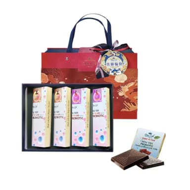 【Diva Life】益生菌養生黑巧克力片10入禮盒*4(富含膳食纖維 潘子明教授推薦)