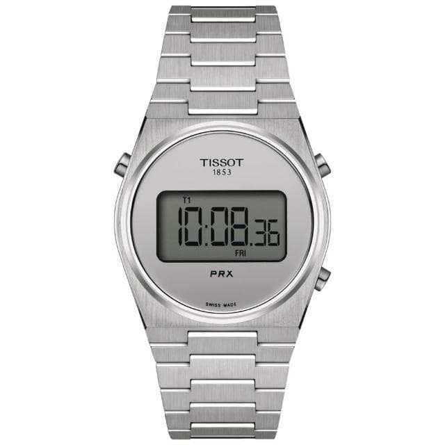 【TISSOT 天梭 官方授權】PRX系列 復古時尚 數位腕錶 母親節 禮物 推薦(T1372631103000)