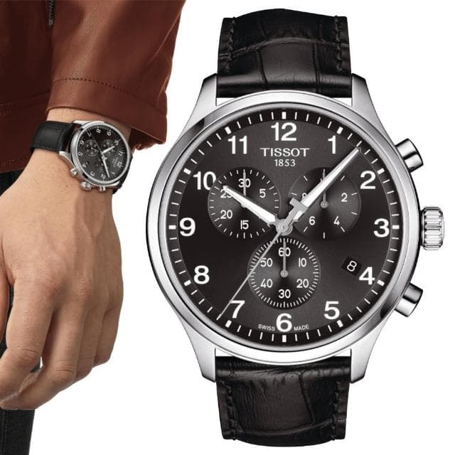 【TISSOT 天梭 官方授權】SUPERSPORT CHRONO 三眼計時腕錶 母親節 禮物 推薦(T1166171605700)