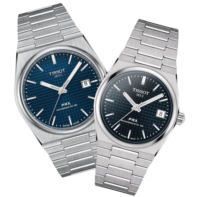 【TISSOT 天梭 官方授權】PRX系列 復刻機械對錶 畢業禮物 送禮 推薦(T1374071104100/T1372071104100)