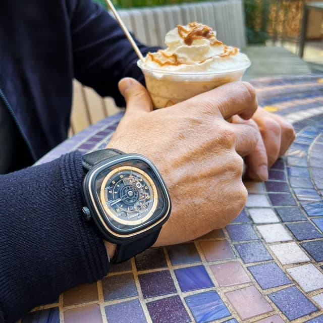 【SEVENFRIDAY】T系列 自動上鍊機械錶-經典黑金/45.6x45mm 送禮 禮物 推薦(T2/06)