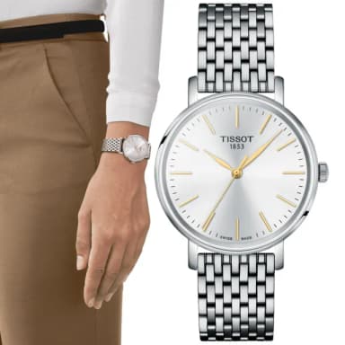 【TISSOT 天梭 官方授權】EVERYTIME LADY 經典優雅 時尚腕錶 畢業禮物 送禮 推薦(T1432101101101)