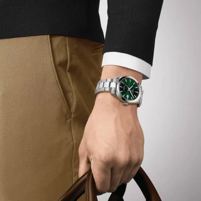 【TISSOT 天梭 官方授權】GENTLEMAN系列 矽游絲機械腕錶 畢業禮物 送禮 推薦(T1274071109101)