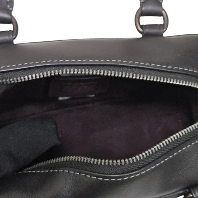 【COACH】新款 SATCHEL 斜背手袋保齡球包(黑色/贈原廠防塵袋紙袋)