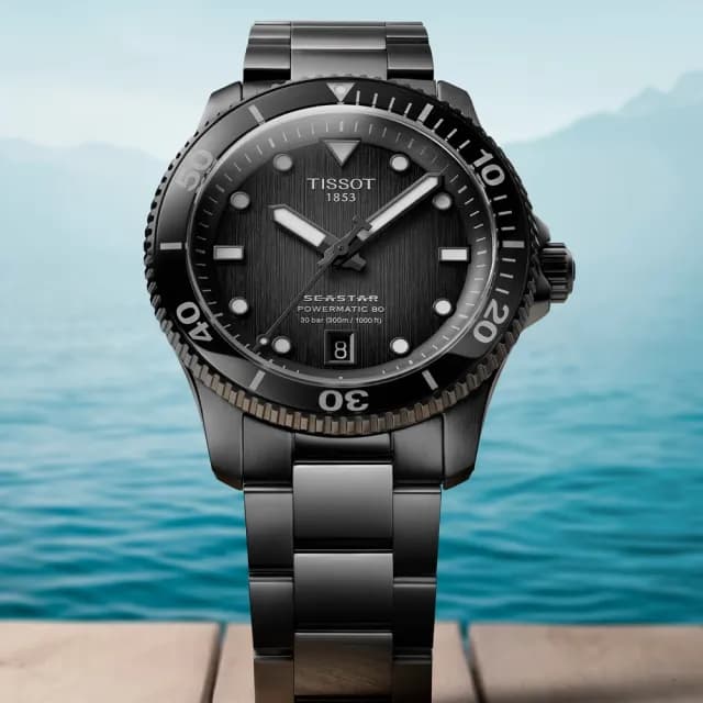 【TISSOT 天梭 官方授權】SEASTAR 1000 海星系列 潛水機械腕錶 父親節 禮物  送禮 推薦(T1208073305100)