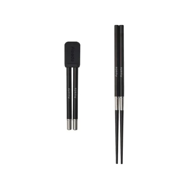 【AWADA】伸縮筷子二代 黑色(黑色 折疊餐具 環保餐具 登山餐具 收納筷 筷子 露營 逐露天下)