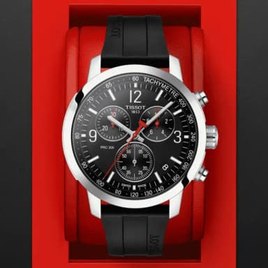 【TISSOT 天梭 官方授權】PRC 200 CHRONOGRAPH 三眼計時石英腕錶 畢業禮物 送禮 推薦(T1144171705700)
