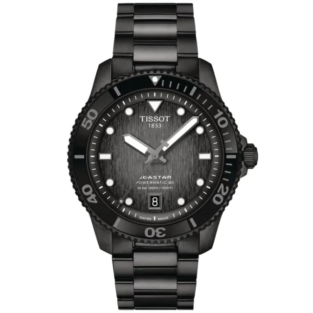 【TISSOT 天梭】SEASTAR1000海星系列 潛水機械腕錶 畢業禮物 送禮 推薦(T1208073305100)
