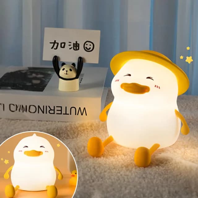 【半島良品】胖ㄚ鴨燈桌上擺飾小夜燈(交換禮物 百元禮物 聖誕禮物 生日禮物)