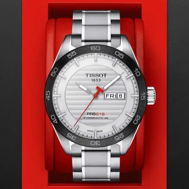 【TISSOT 天梭 官方授權】PRS 516 時尚運動機械腕錶 畢業禮物 送禮 推薦(T1004301103100)