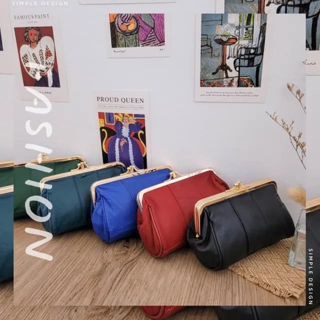 【玩皮工坊】羊皮條紋雙層口金 LH923 女士零錢包(真皮包包 單色選)