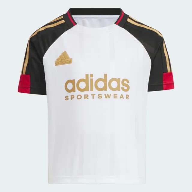 【adidas 愛迪達】TIRO 運動套裝 短袖/短褲 吸濕排汗 童裝 JN6504