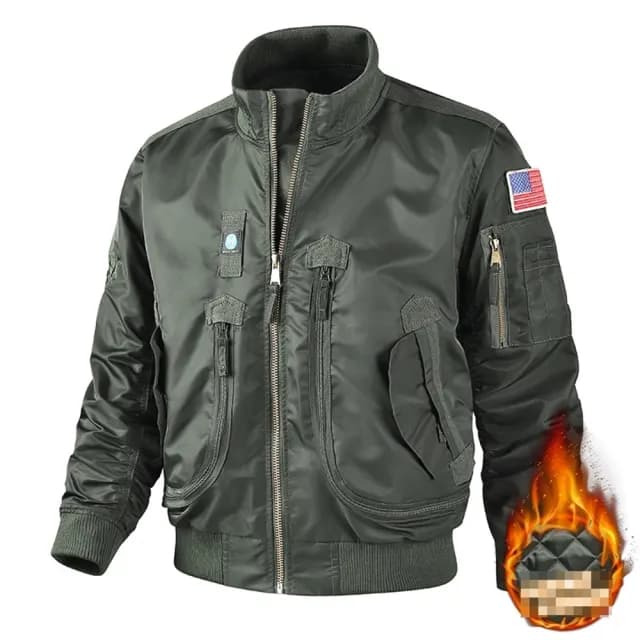 【巴黎精品】父親節禮物 軍裝外套復古工裝古著(飛行員MA1夾棉防風男夾克3色a1hg34)
