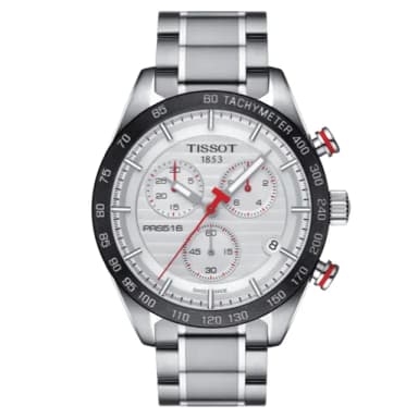 【TISSOT 天梭】PRS516 CHRONOGRAPH 三眼計時腕錶 畢業禮物 送禮 推薦(T1004171103100)