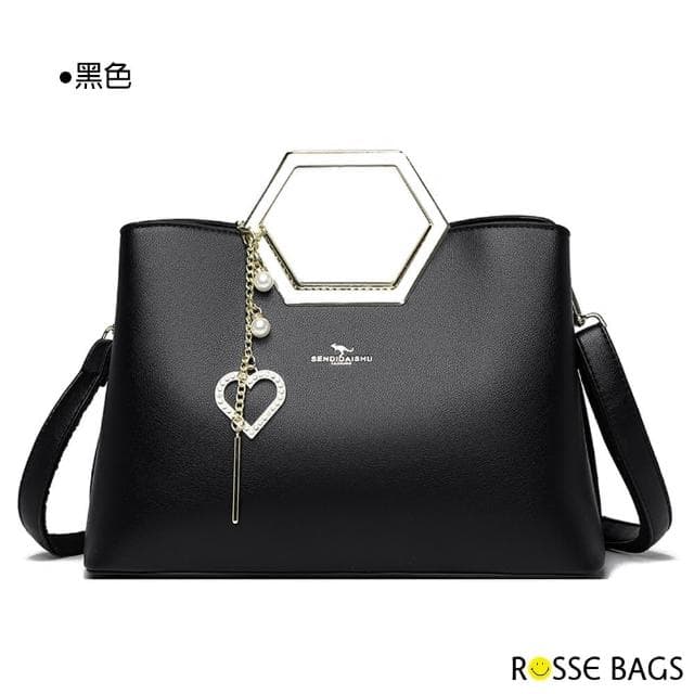 【Rosse Bags】母親節禮物 質感時尚多隔層大容量手提包 肩背包 斜背包(米白色 / 卡其色 / 棕色