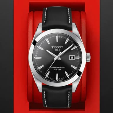 【TISSOT 天梭 官方授權】GENTLEMAN 簡約時尚機械腕錶 畢業禮物 送禮 推薦(T1274071605100)